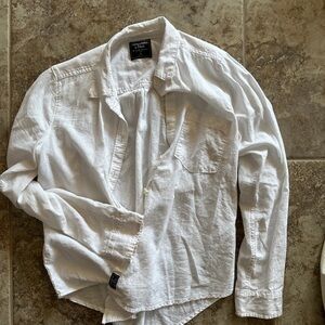 Abercrombie White Button-Up Coverup